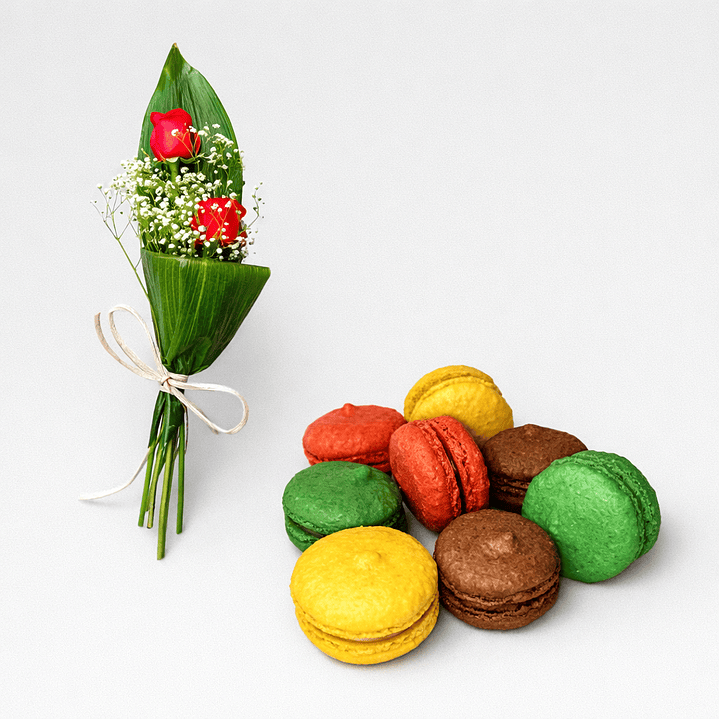 Pack Rosas & Macarons 1