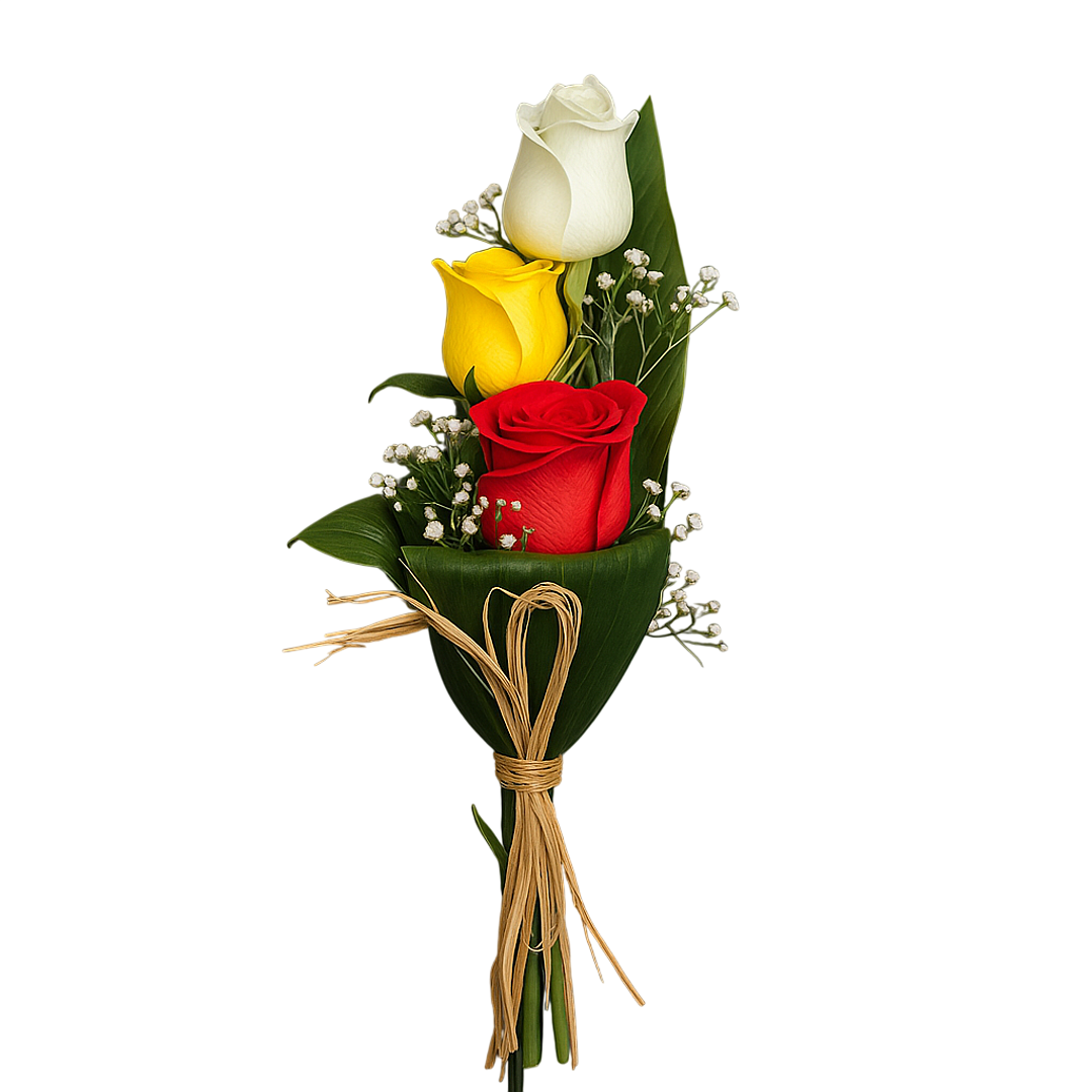Arranjo de 3 Rosas Naturais 1