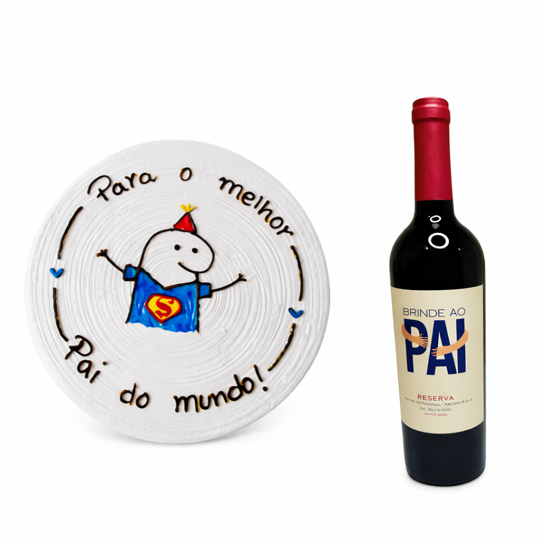 Pack Melhor Pai (Bolo + Vinho) 1