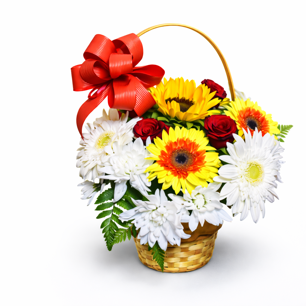 Cesto Gérberas & Rosas 3