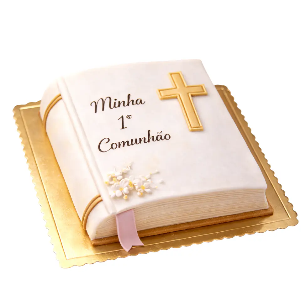 Bolo Livro da Primeira Comunhão Personalizado 1