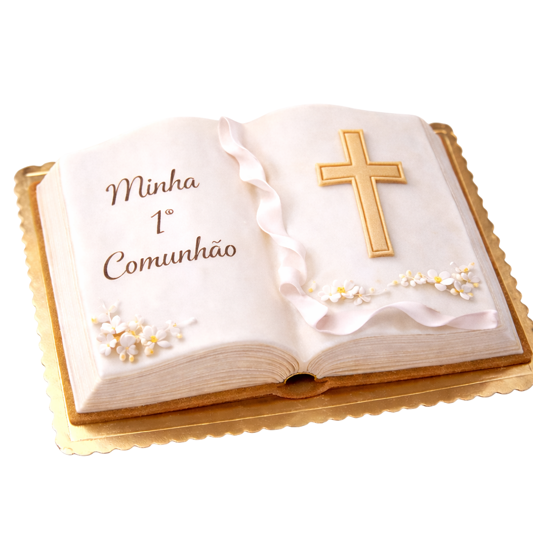 Bolo Livro da Primeira Comunhão Personalizado 3