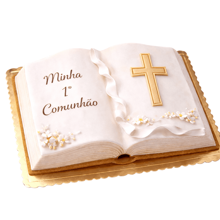 Bolo Livro da Primeira Comunhão Personalizado 3