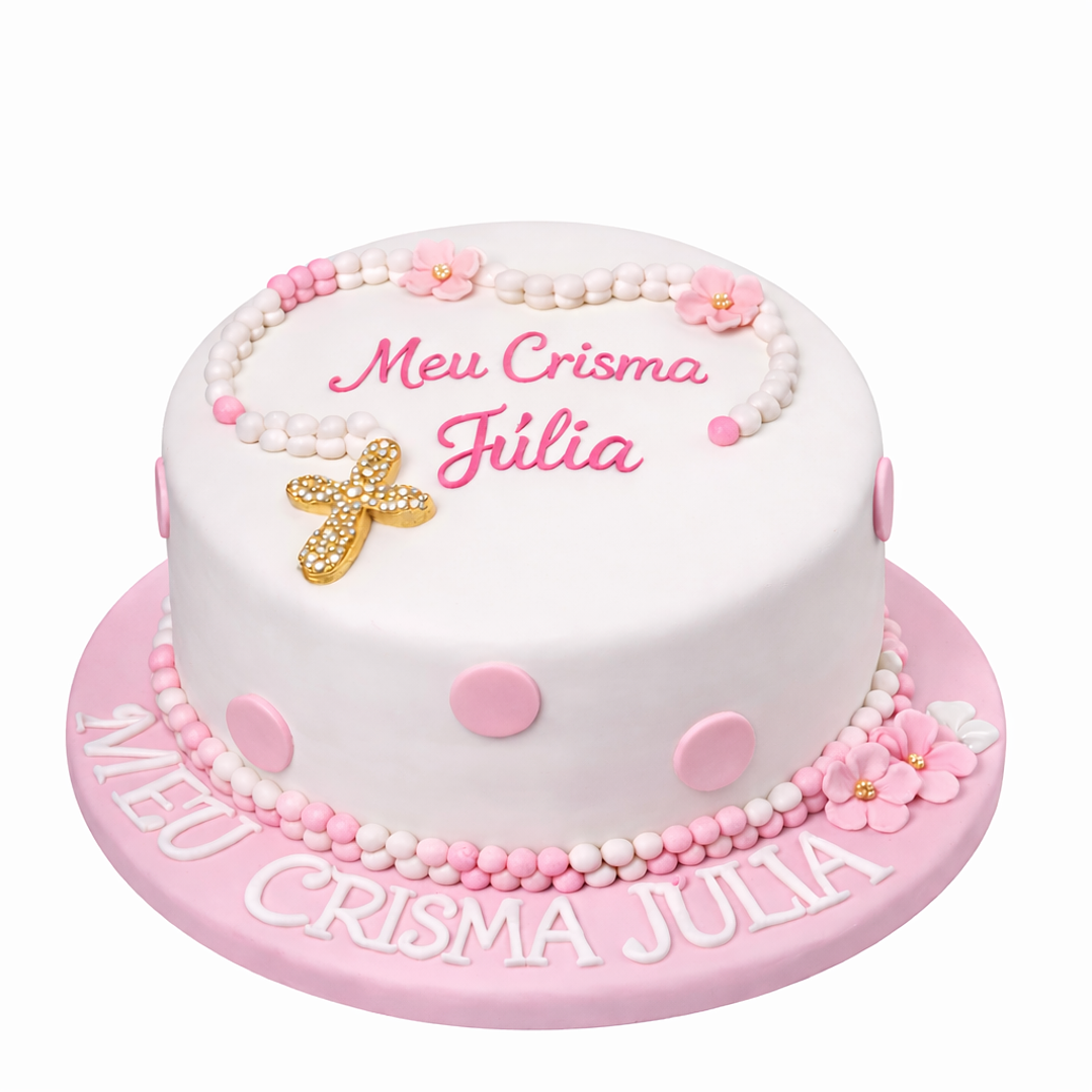 Bolo de Crisma para Menina 1