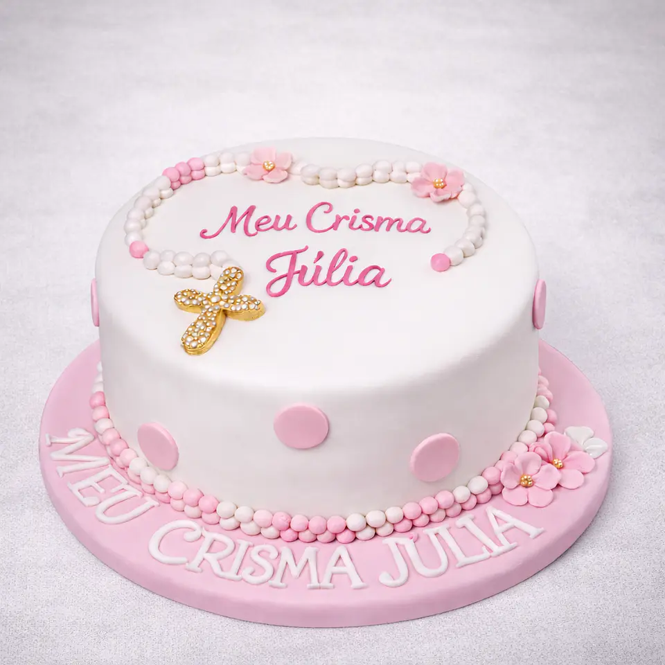 Bolo de Crisma para Menina 3