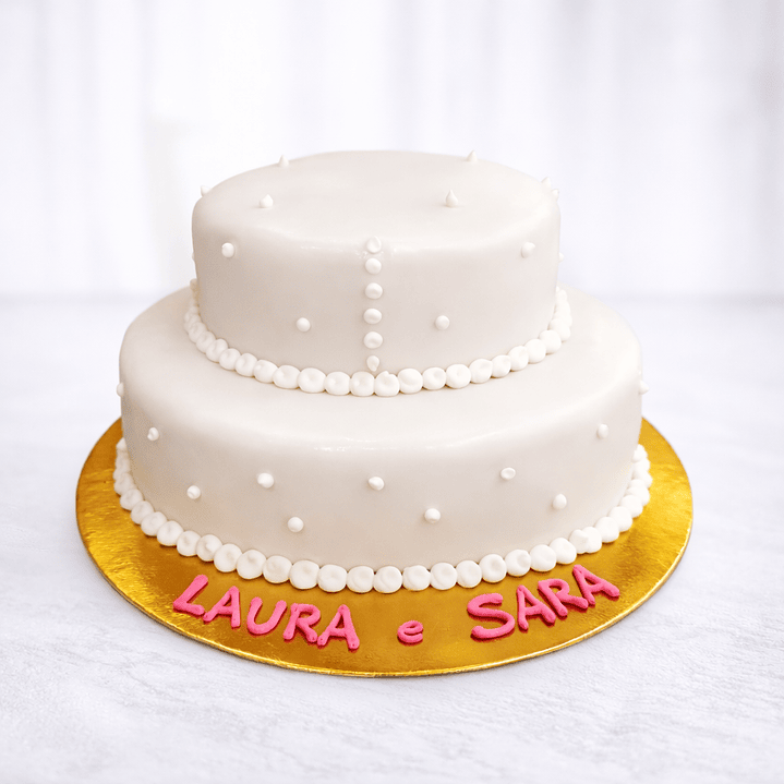 Bolo de Batizado Branco Premium 2