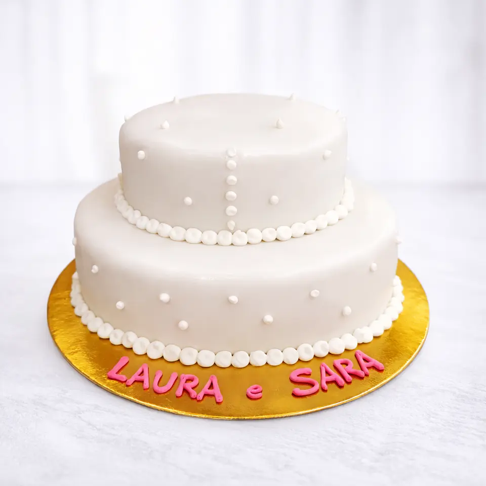 Bolo de Batizado Branco Premium 1