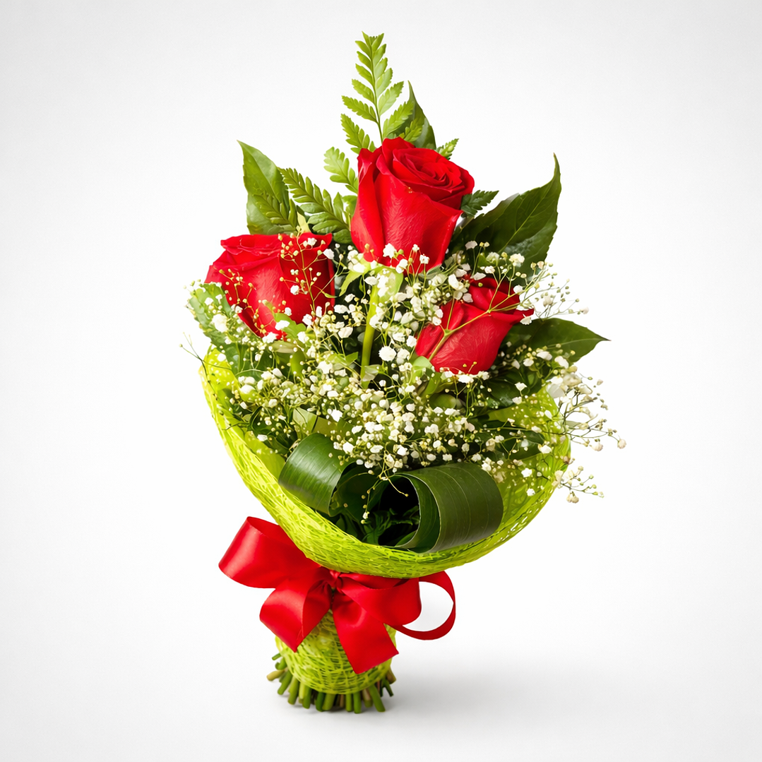 Ramo de 3 Rosas Frescas 3