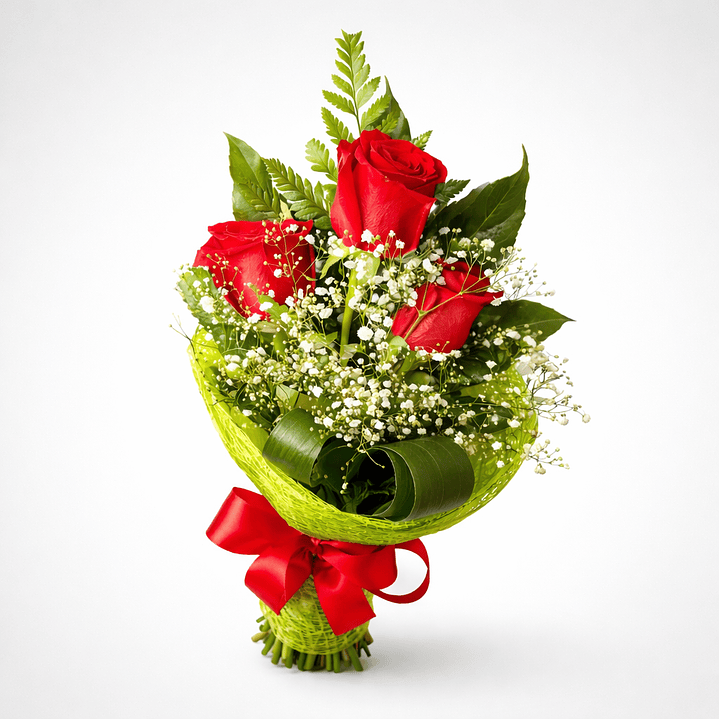 Ramo de 3 Rosas Frescas 3