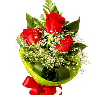 Ramo de 3 Rosas Frescas