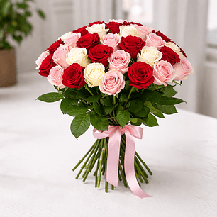 Bouquet de 50 Rosas Premium