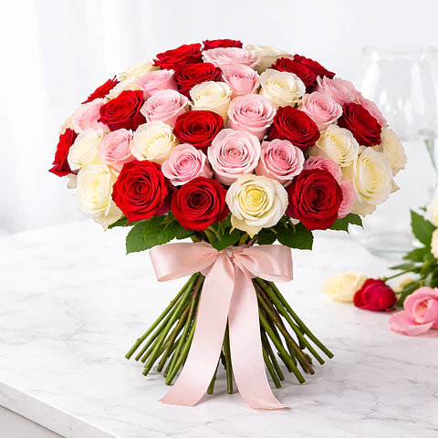 Bouquet de 100 Rosas Personalizadas