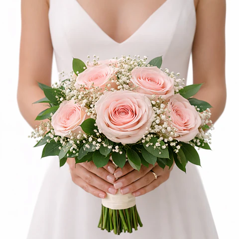 Bouquet de Noiva Cor-de-Rosa