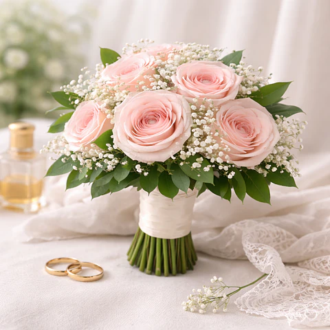 Bouquet de Noiva Cor-de-Rosa