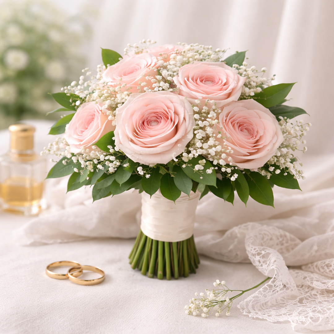 Bouquet de Noiva Cor-de-Rosa 2