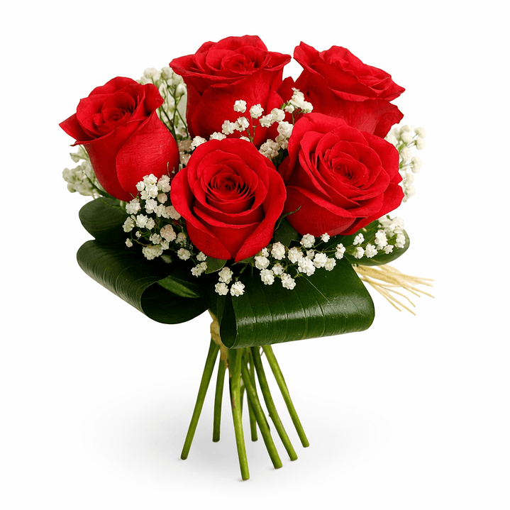 Ramo de 5 Rosas Vermelhas 5