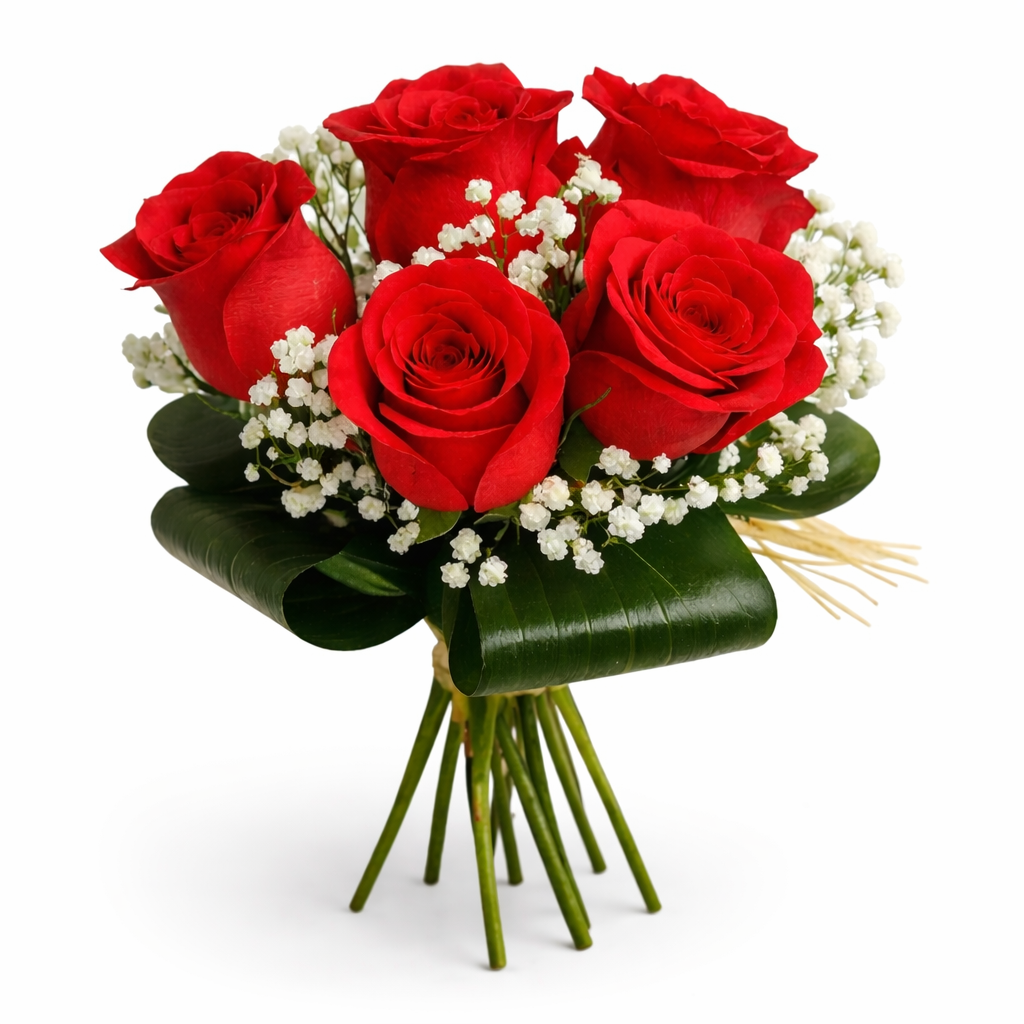 Ramo de 5 Rosas Vermelhas 3