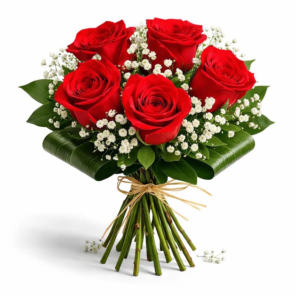 Ramo de 5 Rosas Vermelhas 1