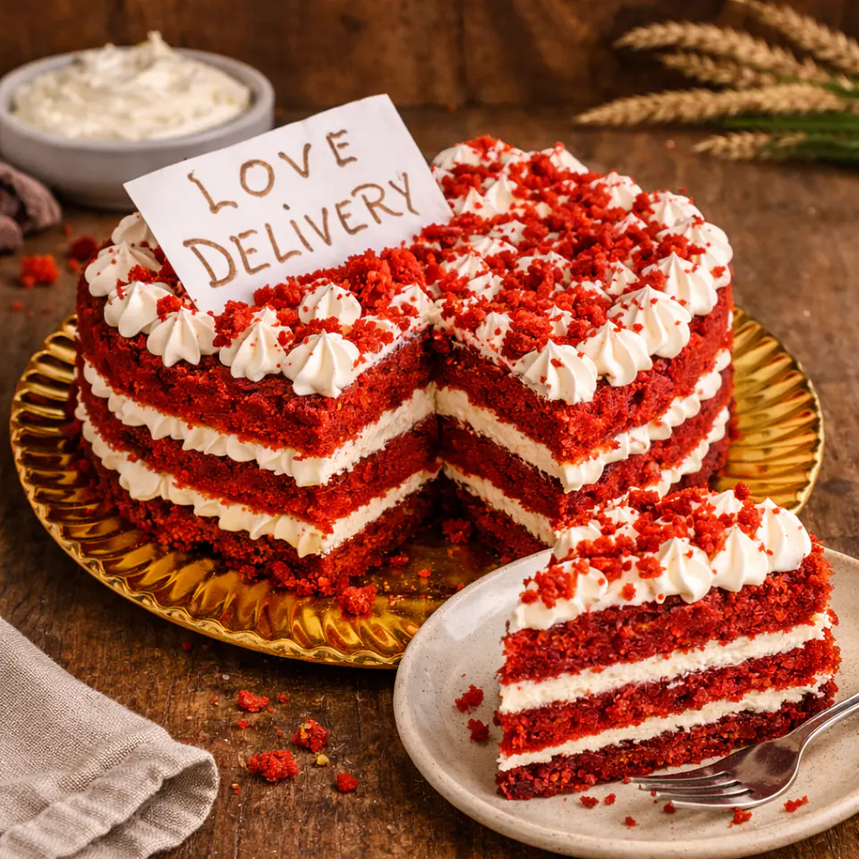Bolo Coração Red Velvet 2