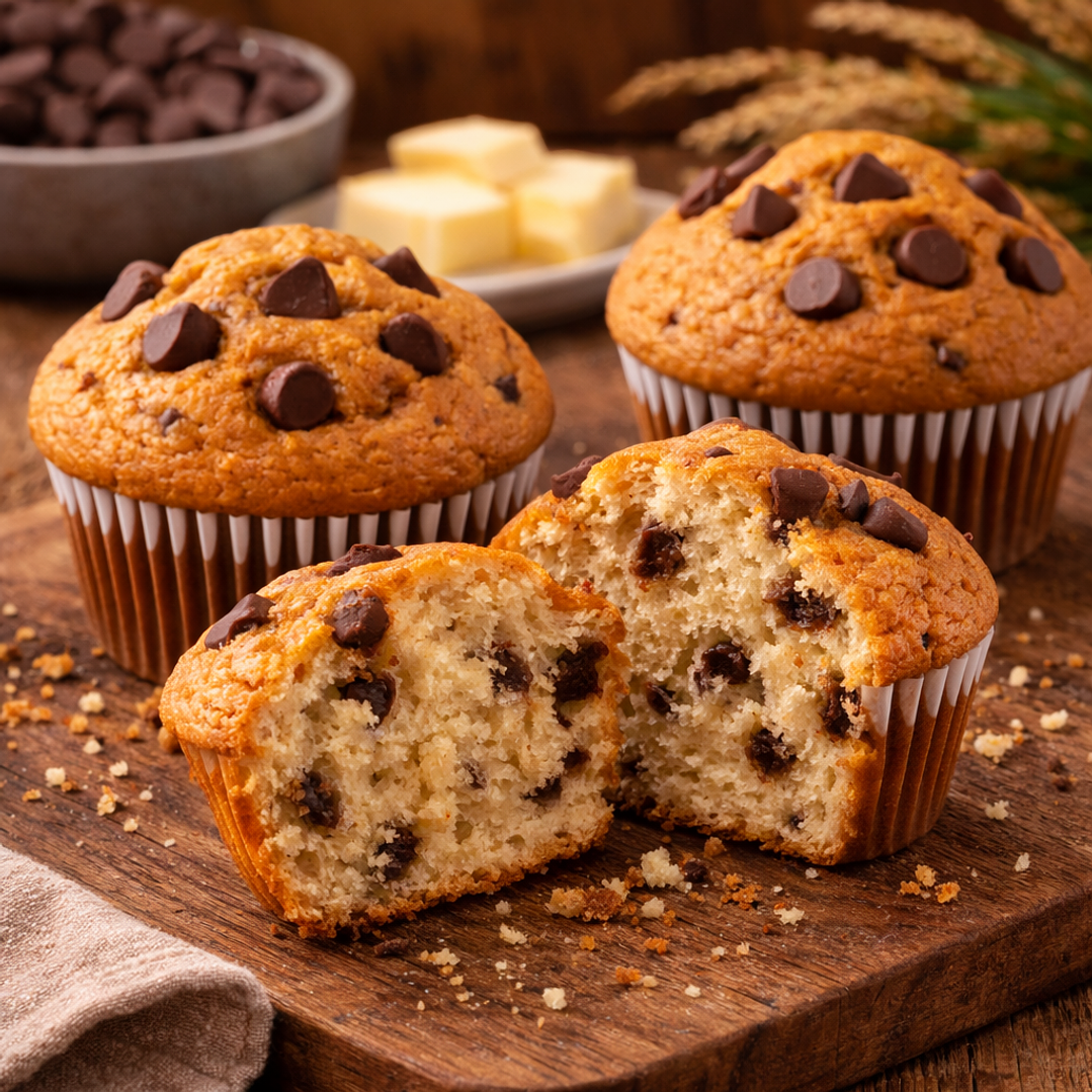 Muffins com Pepitas de Chocolate 3