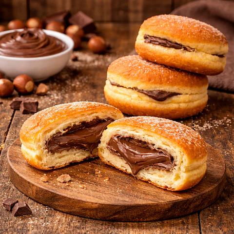 Bolas de Berlim com Creme de Chocolate