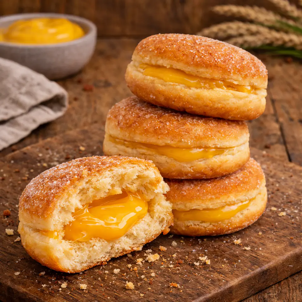 Bolas de Berlim com Creme de Doce De Ovo 4