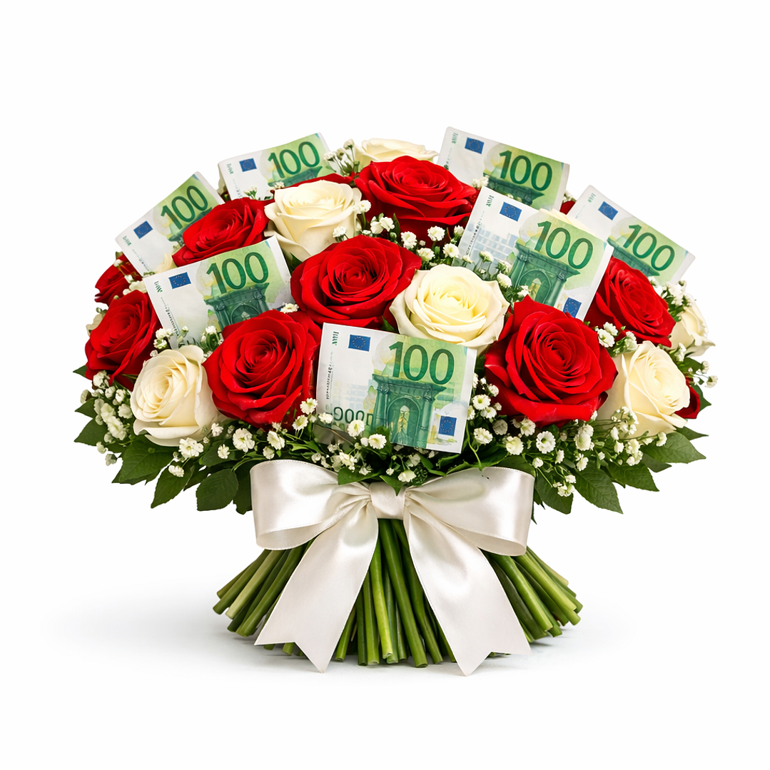 Bouquet de Flores com Dinheiro 1