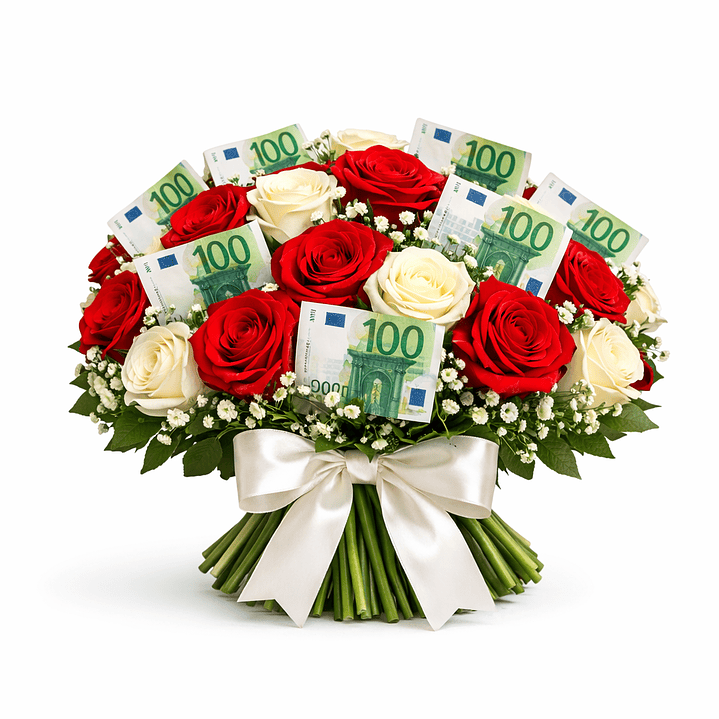 Bouquet de Flores com Dinheiro 1