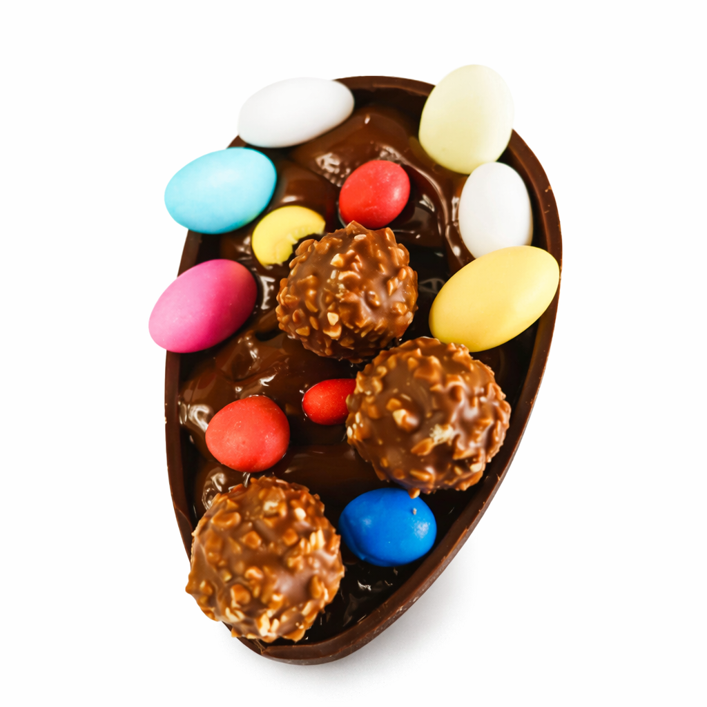 Ovo de Páscoa Recheado Bombons e Drageias 3