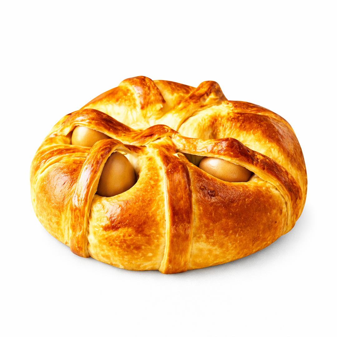 Folar de Páscoa Tradicional com Ovo 4