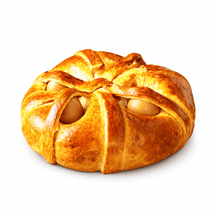 Folar de Páscoa Tradicional com Ovo