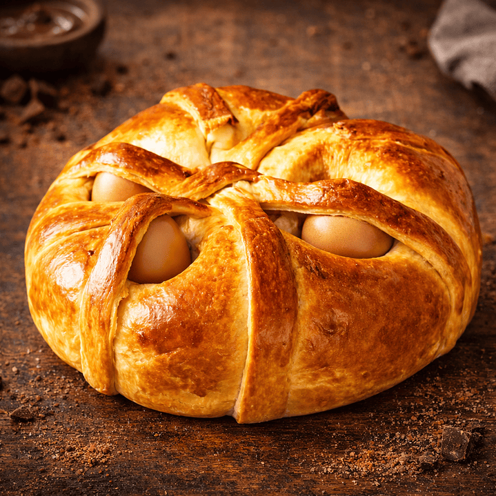 Folar de Páscoa Tradicional com Ovo 2