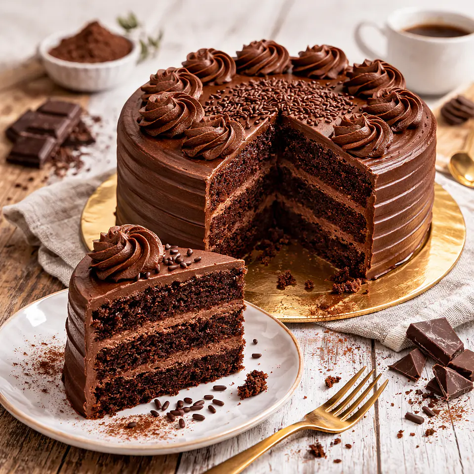 Bolo de Chocolate Simples (Clássico) 2