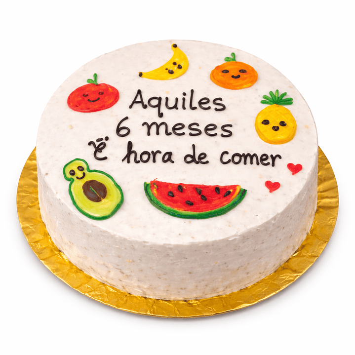 Bento Cake “Aquiles 6 meses é hora de comer” 3