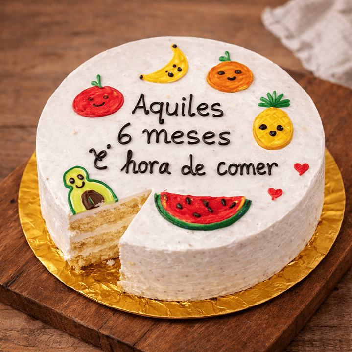 Bento Cake “Aquiles 6 meses é hora de comer” 4