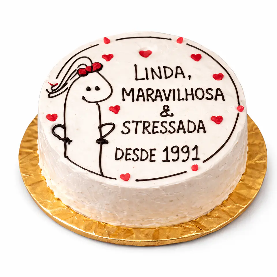 Bento Cake “Linda, Maravilhosa & Stressada desde 1991” 1