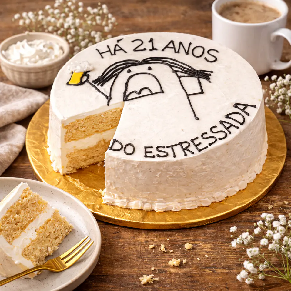 Bento Cake “Há 21 anos sendo estressada” 2