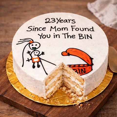 Bentô Cake "23 years since mom found you in the bin"