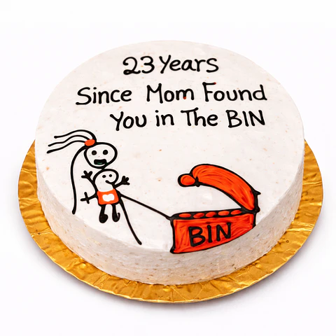 Bentô Cake "23 years since mom found you in the bin"