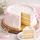 Bolo Branco com Laços Rosa - Thumbnail 4