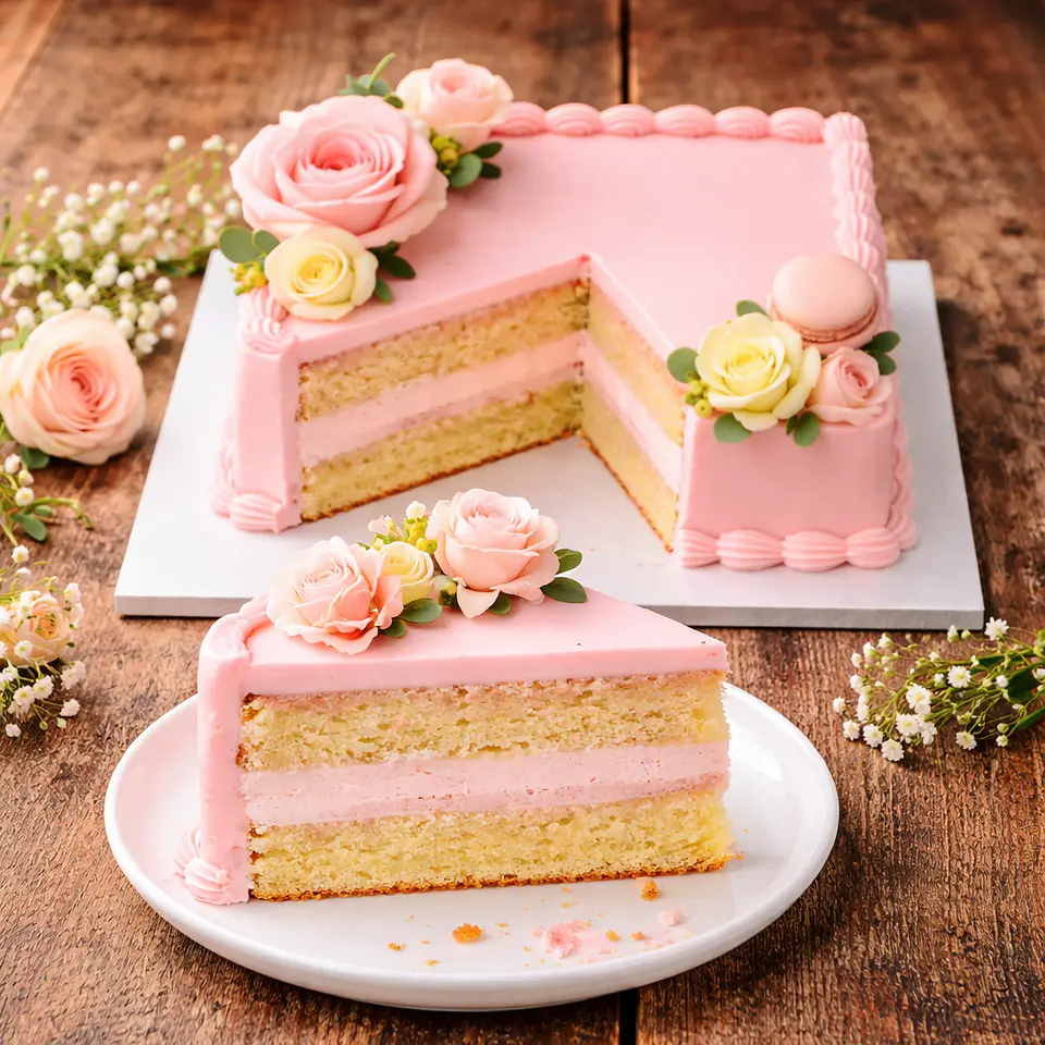 Bolo Decorado com Flores 2