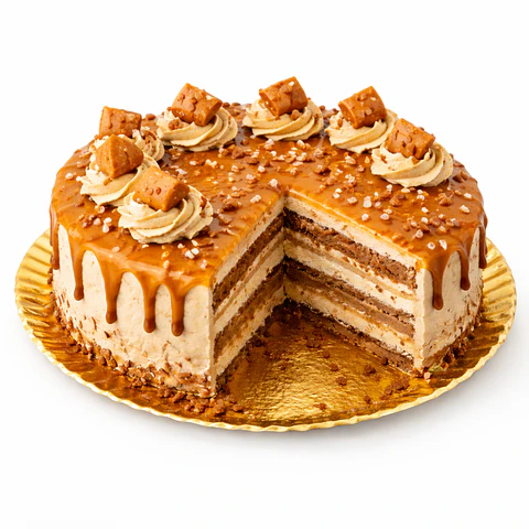 Bolo de Bolacha com Caramelo Salgado