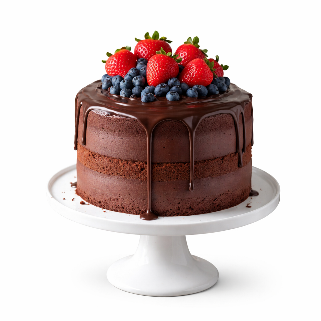 Bolo de Chocolate com Morangos 3