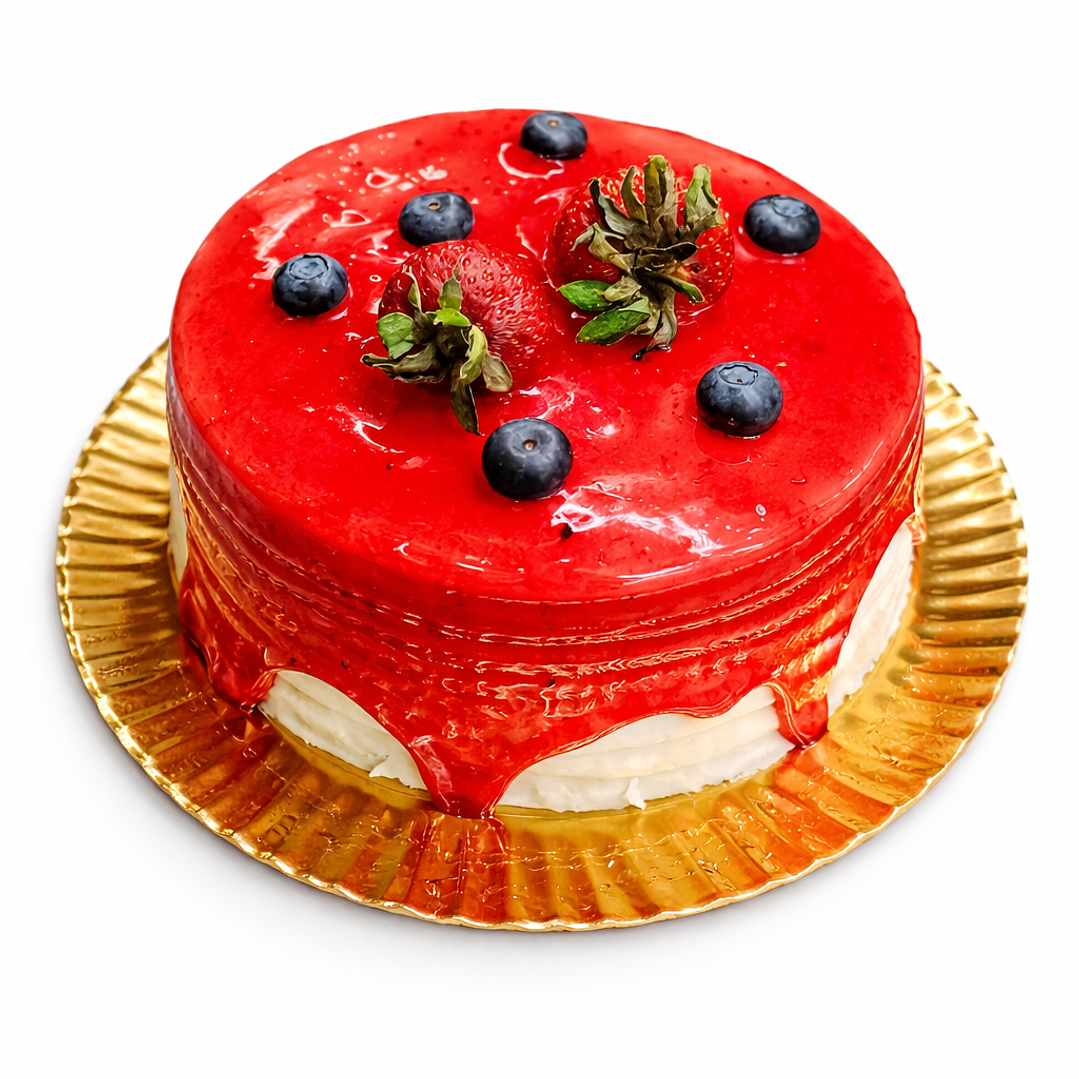 Bolo Vermelho com Morango e Mirtilo 1