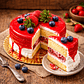 Bolo Vermelho com Morango e Mirtilo - Thumbnail 5