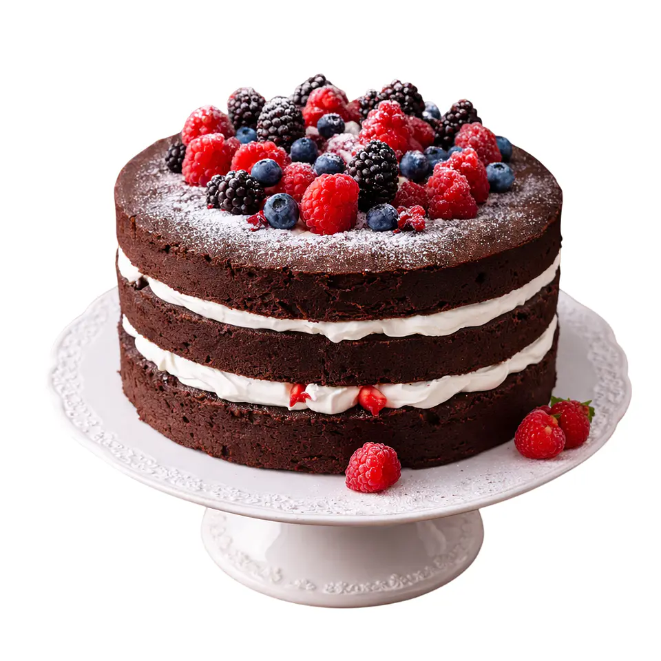 Naked Cake de Chocolate com Frutos Vermelhos 3