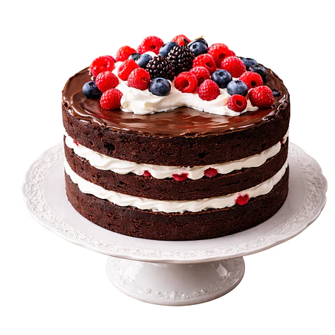 Naked Cake de Chocolate com Ganache