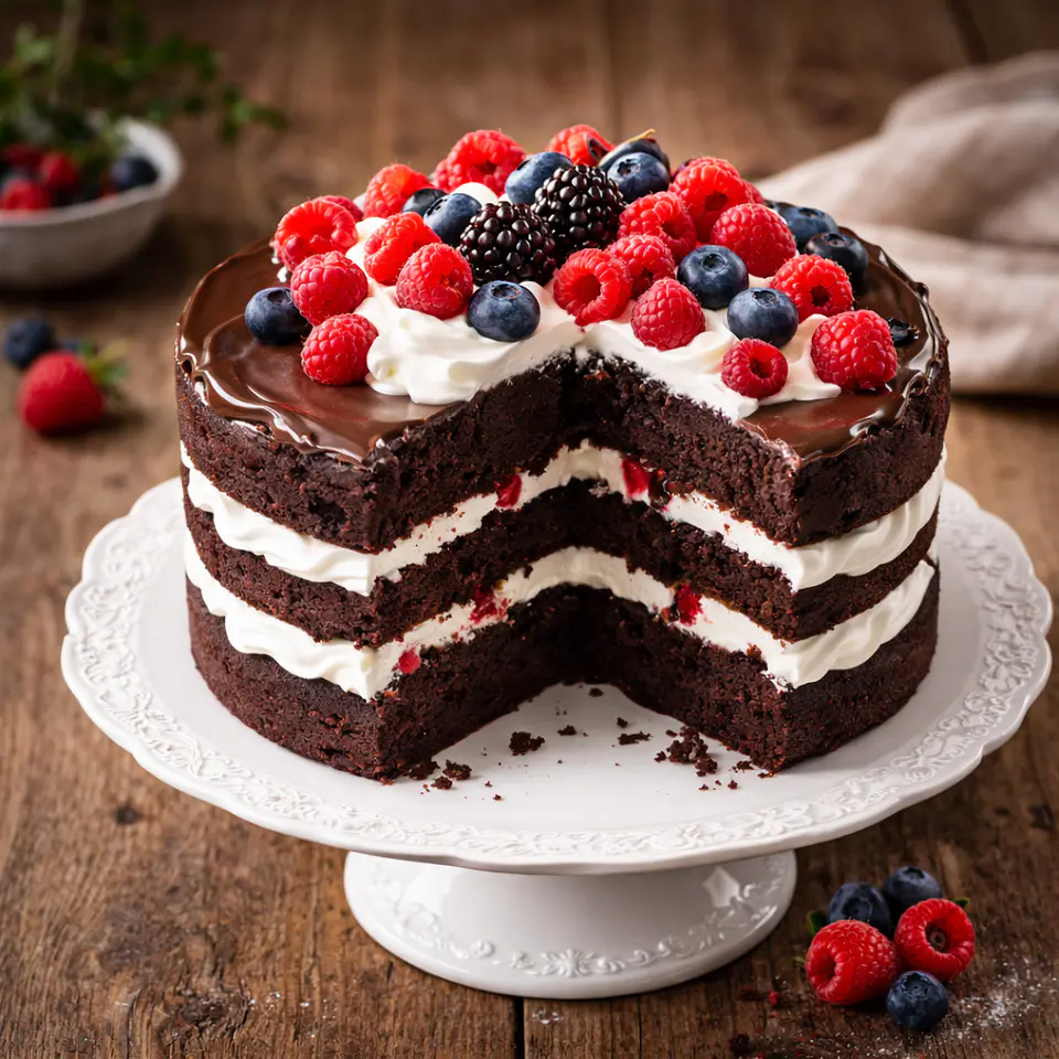 Naked Cake de Chocolate com Ganache 2