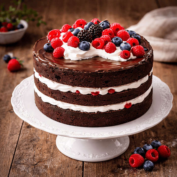 Naked Cake de Chocolate com Ganache 1