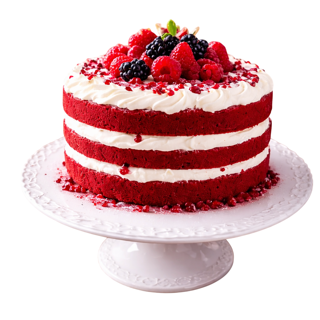 Naked Cake Red Velvet com Frutos Vermelhos 3